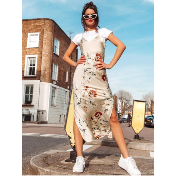 SHEIN Dresses & Skirts - Criss Cross Back Satin Dress